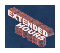 Image of text which reads "Extended Hours"