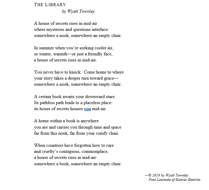 The Library, a poem by Wyatt Townley