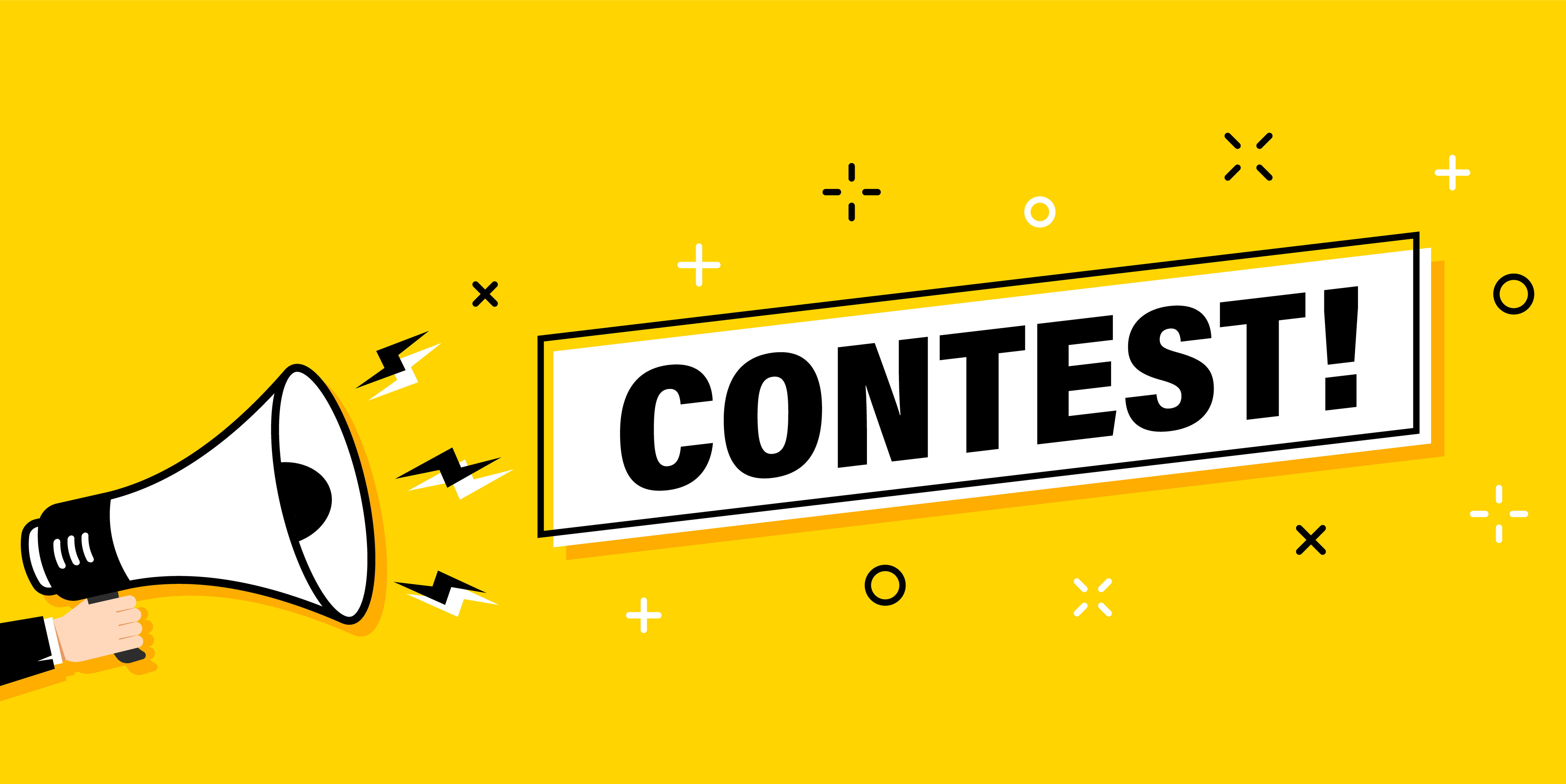Contest A cartoon megaphone with the word "Contest!"