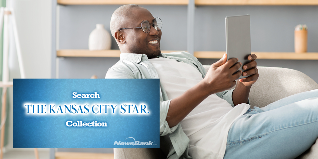 KC Star online The KC Star logo with an image of a man reading a newspaper on his tablet