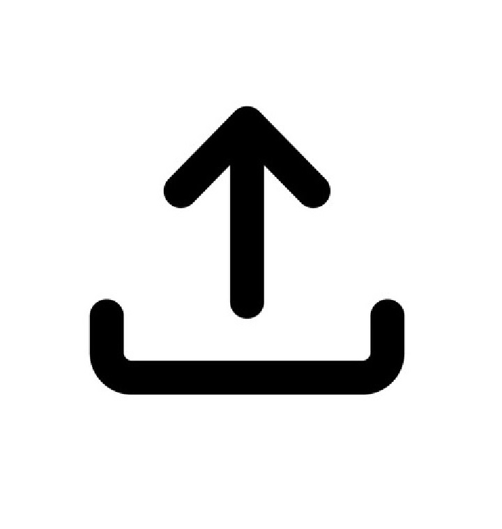 A symbol indicating a computer upload