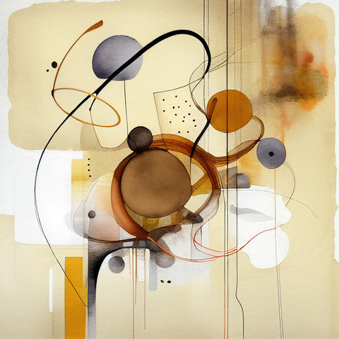 Digital image of organic shapes and lines.