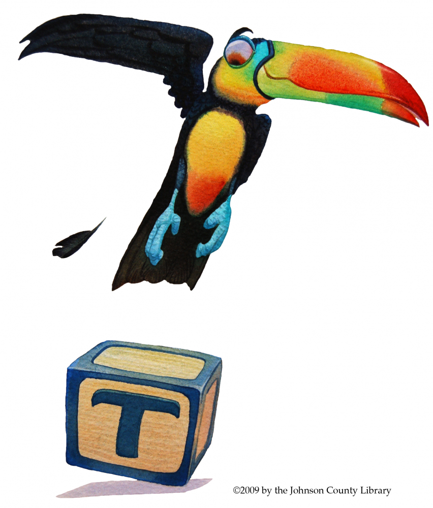 Toucan with block