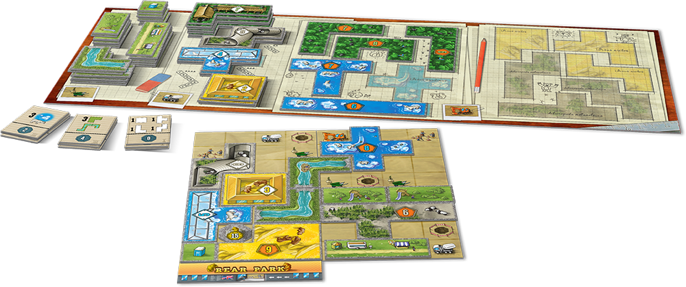 Barenpark board game components