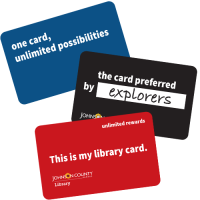 A picture of several Library cards