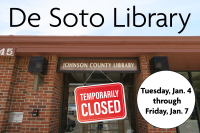 De Soto Library Temporarily Closed Tuesday, Jan. 4 through Friday, Jan. 7