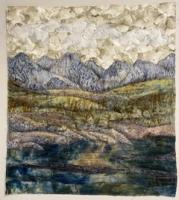 Landscape using textiles in various colors and textures.
