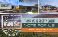 Photos of Central, Corinth and Lenexa with a Pitch "vote for us" banner below them.