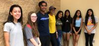teen volunteers at the Blue Valley library
