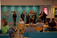 a band plays at a previous Hispanic Heritage Month celebration
