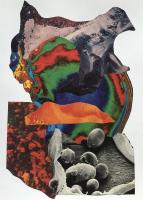 Collage using geological and scientific images.