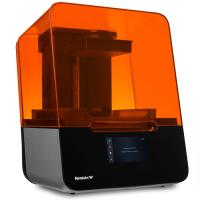 Orange and black 3d printer with touch screen