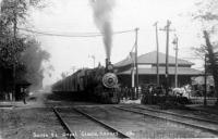 Train pulling into the Olathe Depot