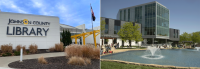 left: central resource library, johnson county library. right: downtown library, olathe library