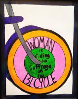 Drawing of a bicycle wheel with text.