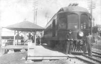 Railroad car at the station 