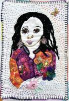 fabric art image of woman