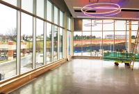 The interior design takes advantage of the flood of natural light, creating an inviting and comfortable space for visitors. The interior design takes advantage of the flood of natural light, creating an inviting and comfortable space for visitors.