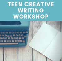 Teen Creative Writing Workshop typewriter and notebook