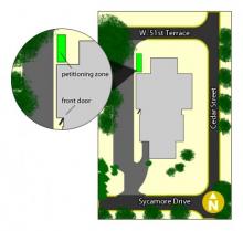 A map of the petitioning zone for Cedar Roe