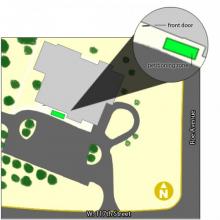 A map of the petitioning zone for Leawood Pioneer