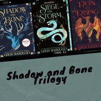 Covers of the Shadow and Bone Trilogy-The first has a stag, the second, a sea dragon, and the third a phoenix.