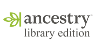 Logo for Ancestry Library Edition Logo for Ancestry Library Edition featuring a branch with three leaves
