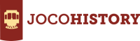 JoCoHistory logo with illustrated silhouette of a Strang Line railcar