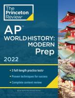 AP World History: Modern Prep AP World History: Modern Prep by The Princeton Review