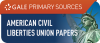 Gale Primary Sources: American Civil Union Liberties Papers logo Gale Primary Sources: American Civil Union Liberties Papers logo