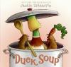 Duck Soup by Jackie Urbanovic Duck sitting in a soup pot.
